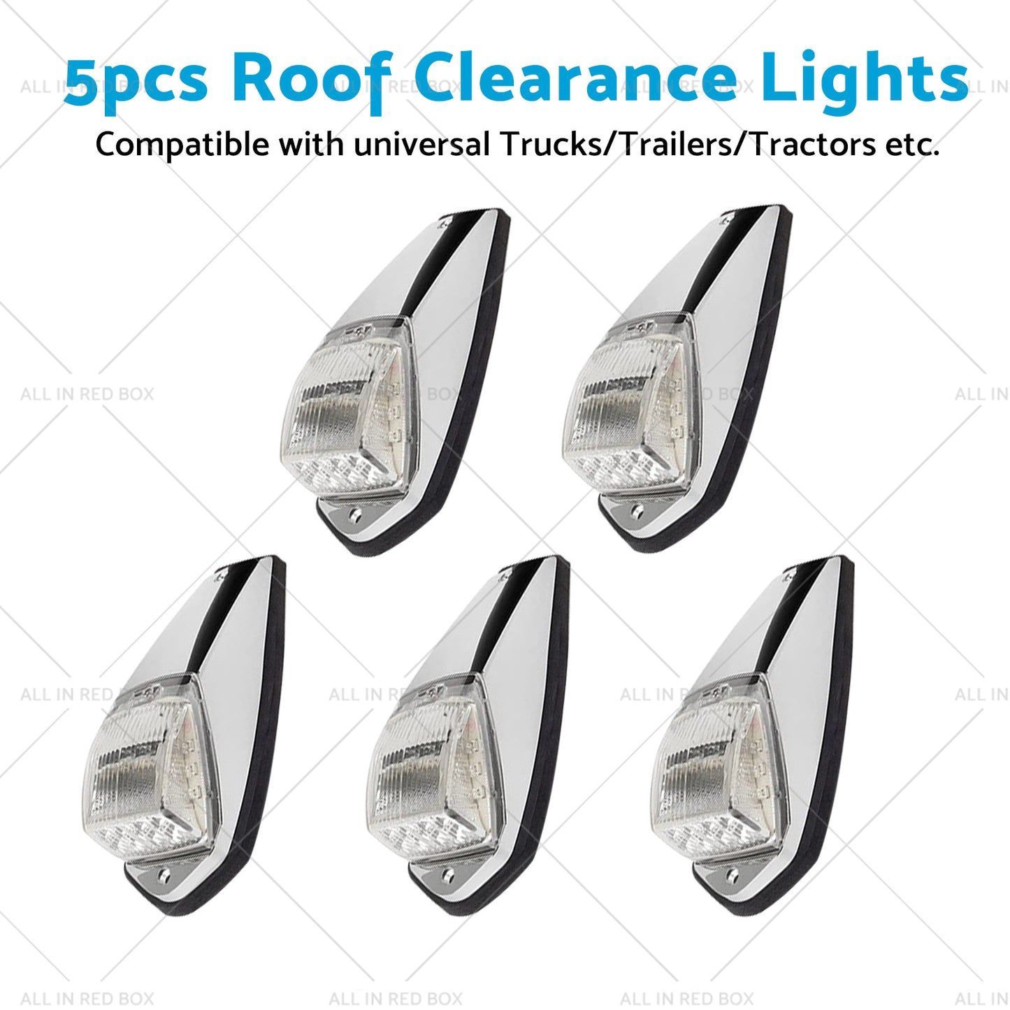 {{ 5pcs 12V LED Cab Marker Top Roof Light Suitable For Trucks Peterbilt Kenworth }} - Buy Car Parts Online at {{ Kaka Auto Parts }}.