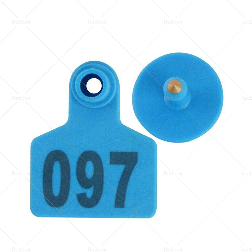 {{ 100x Small 5x4cm Livestock Ear Tags Plastic Numbered for Sheep, Cows, Pigs, Cattle }} - Buy Car Parts Online at {{ Kaka Auto Parts }}.