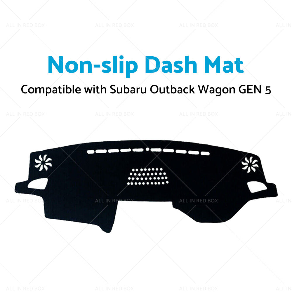 {{ Black Non-Slip Dash Mat Cover Suitable For Subaru Outback Wagon GEN 5 2015-2020 }} - Buy Car Parts Online at {{ Kaka Auto Parts }}.