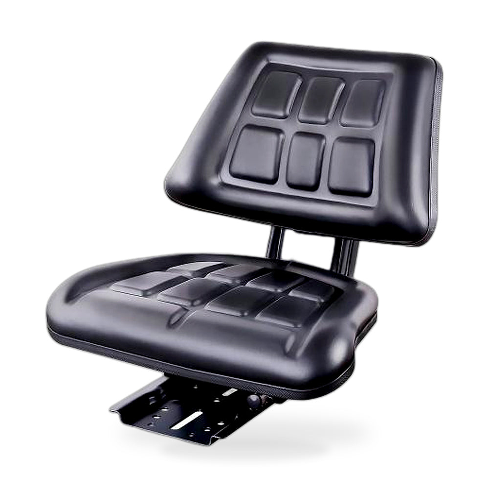 Adjustable PU Leather Seat Black Suitable For Tractor Forklift Excavator