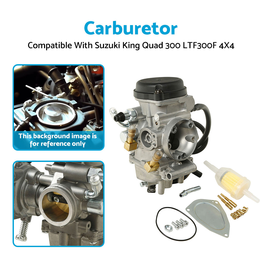 {{ Carburetor Suitable For Suzuki King Quad 300 LTF300F 4X4 Carb 2000 2001 2002 }} - Buy Car Parts Online at {{ Kaka Auto Parts }}.