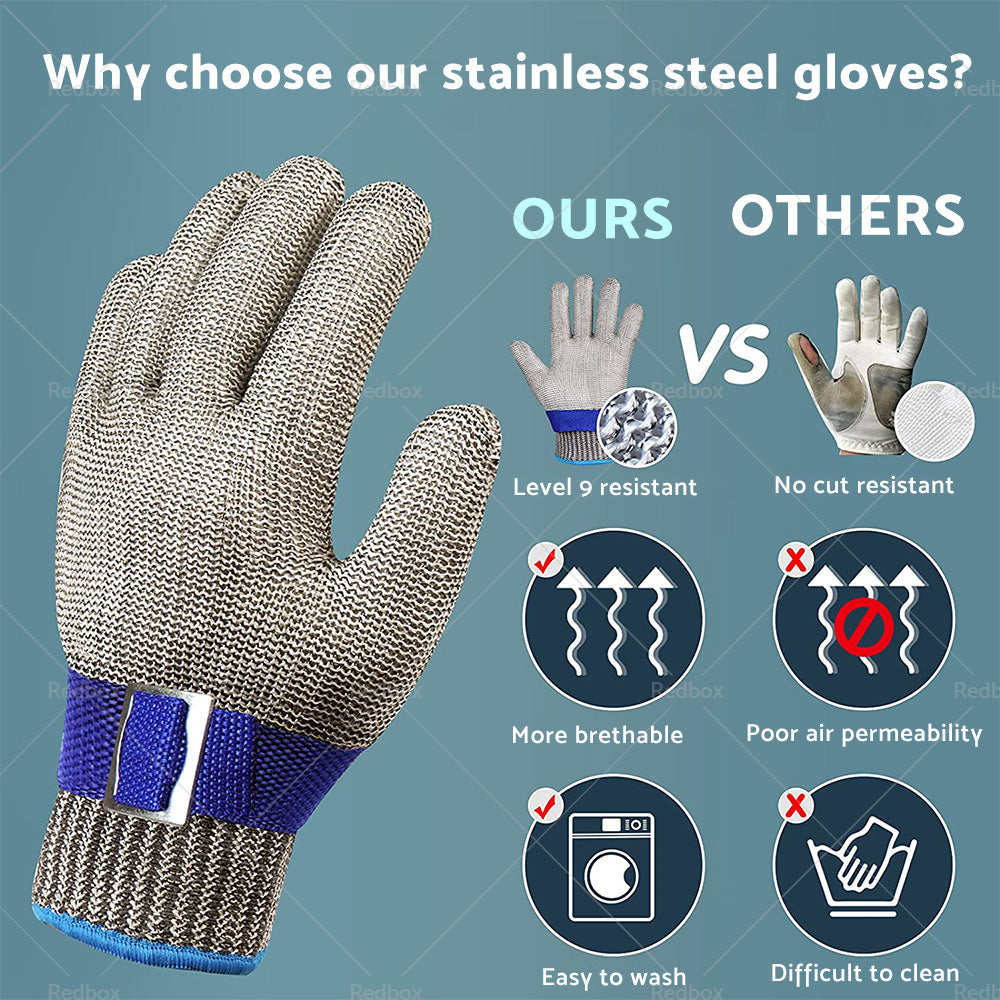 {{ Safety Stainless Steel Cut Proof Stab Resistant Wire Metal Mesh Butcher Gloves }} - Buy Car Parts Online at {{ Kaka Auto Parts }}.