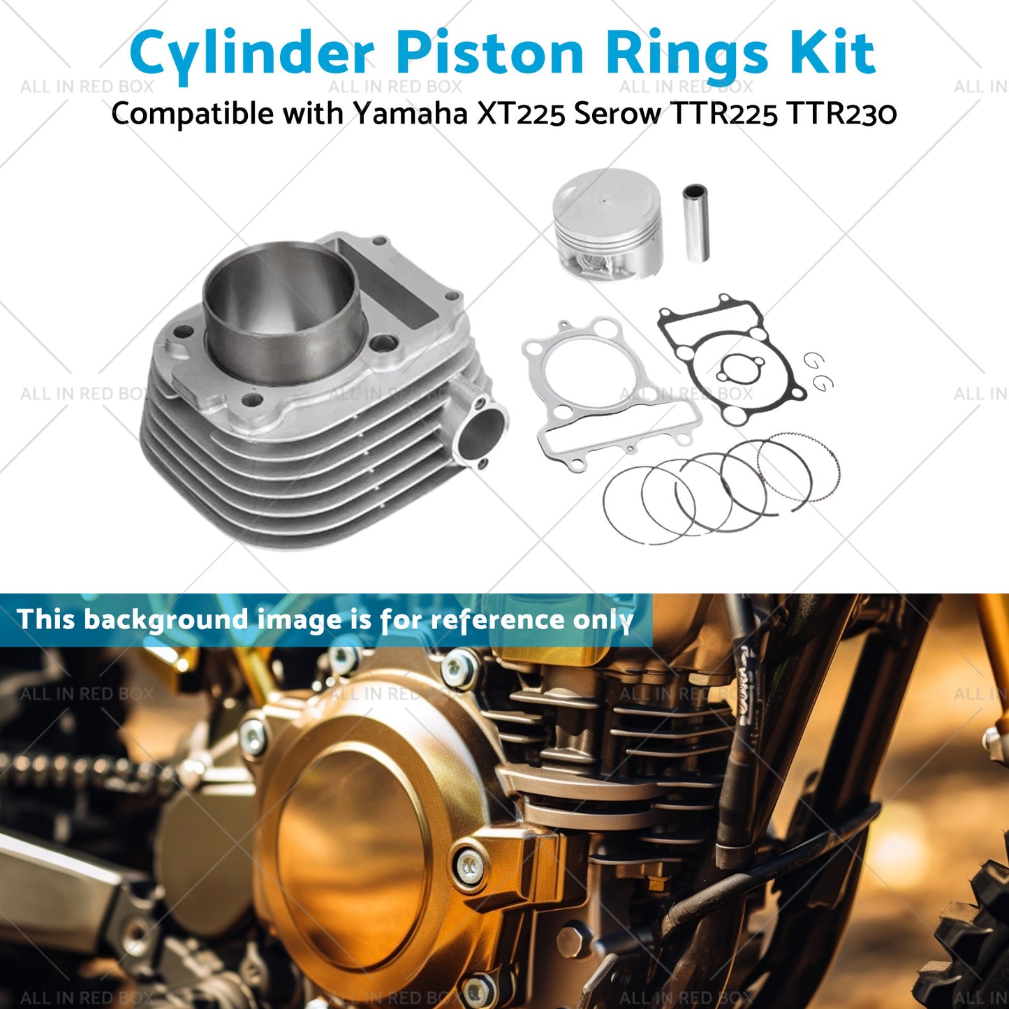 {{ Cylinder Piston Rings Kit Suitable for Yamaha Serow XT225 TTR225 TTR230 99-16 }} - Buy Car Parts Online at {{ Kaka Auto Parts }}.