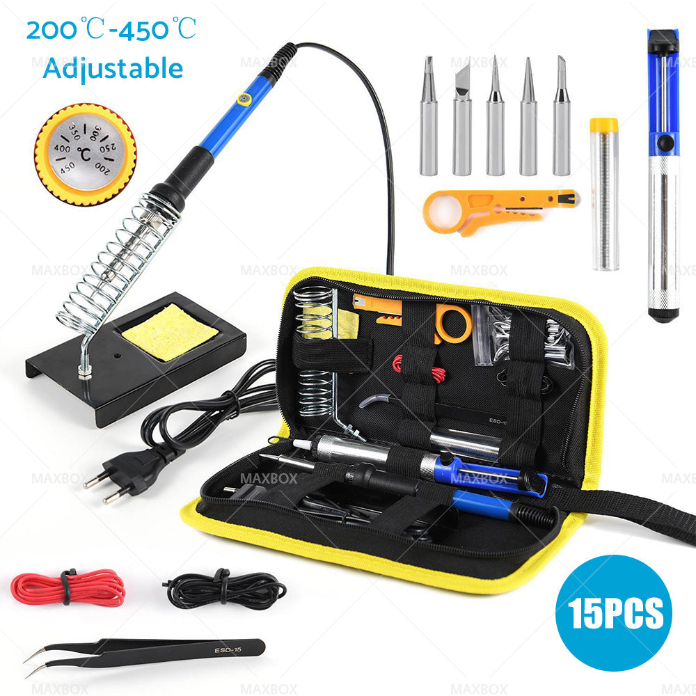 {{ 15IN1 Soldering Iron Kit 60W Electronics Welding Tool Adjustable Temperature AU }} - Buy Car Parts Online at {{ Kaka Auto Parts }}.