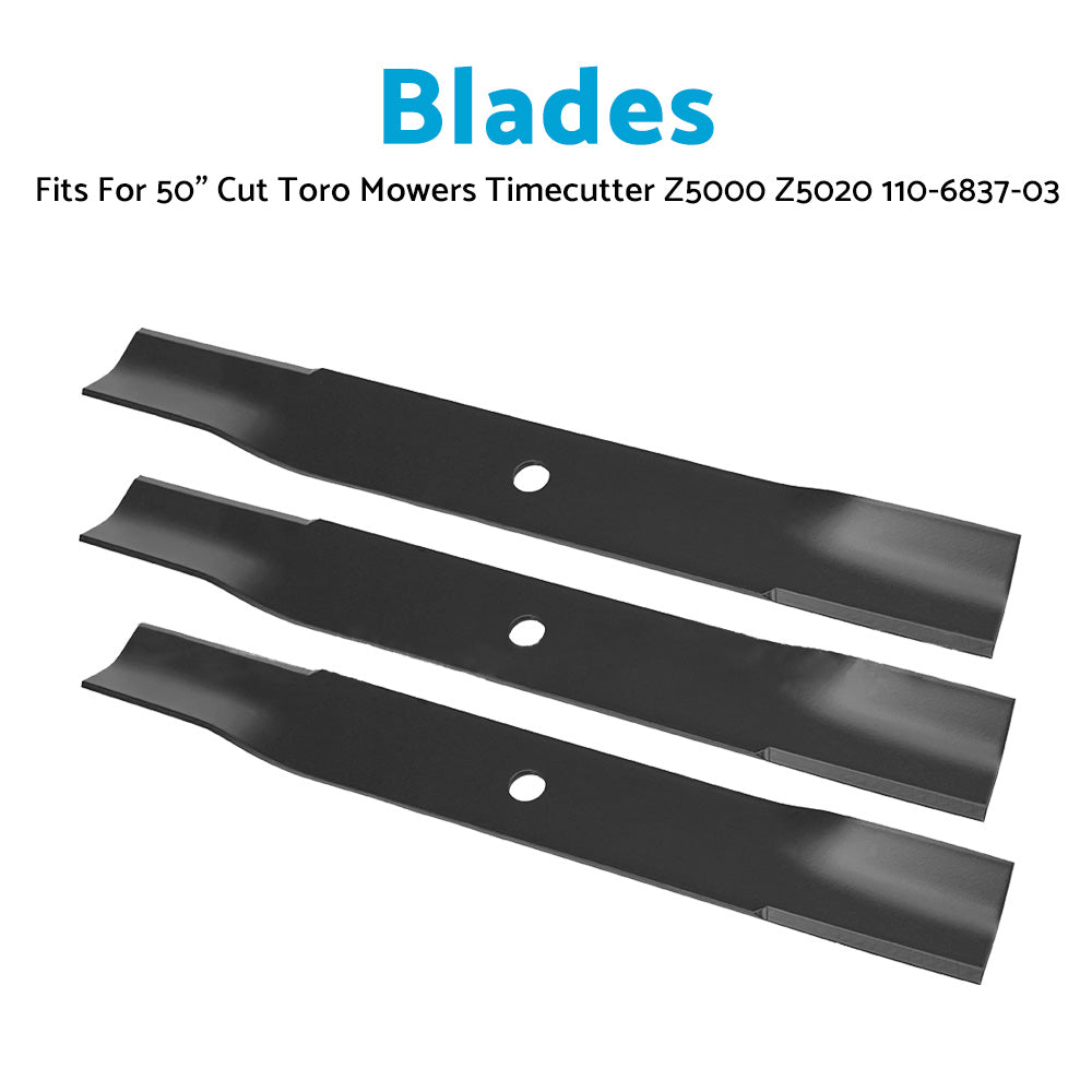 {{ 3x Blades For 50 inch Cut Toro Mowers Timecutter Z5000 Z5020 110-6837-03 }} - Buy Car Parts Online at {{ Kaka Auto Parts }}.