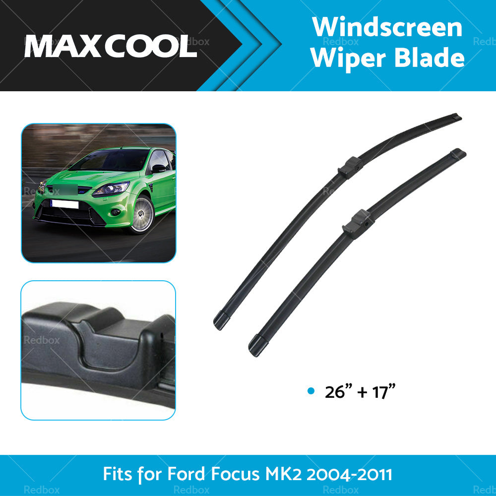 {{ Pair Front Windscreen Wiper Blades 26 inch 17 inch Fits For Ford Focus MK2 2004-2011 }} - Buy Car Parts Online at {{ Kaka Auto Parts }}.