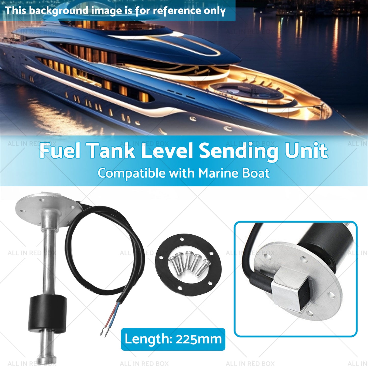 {{ 225mm Marine Boat Water Sender Fuel Tank Level Sending Unit Sensor 240-33ohm }} - Buy Car Parts Online at {{ Kaka Auto Parts }}.