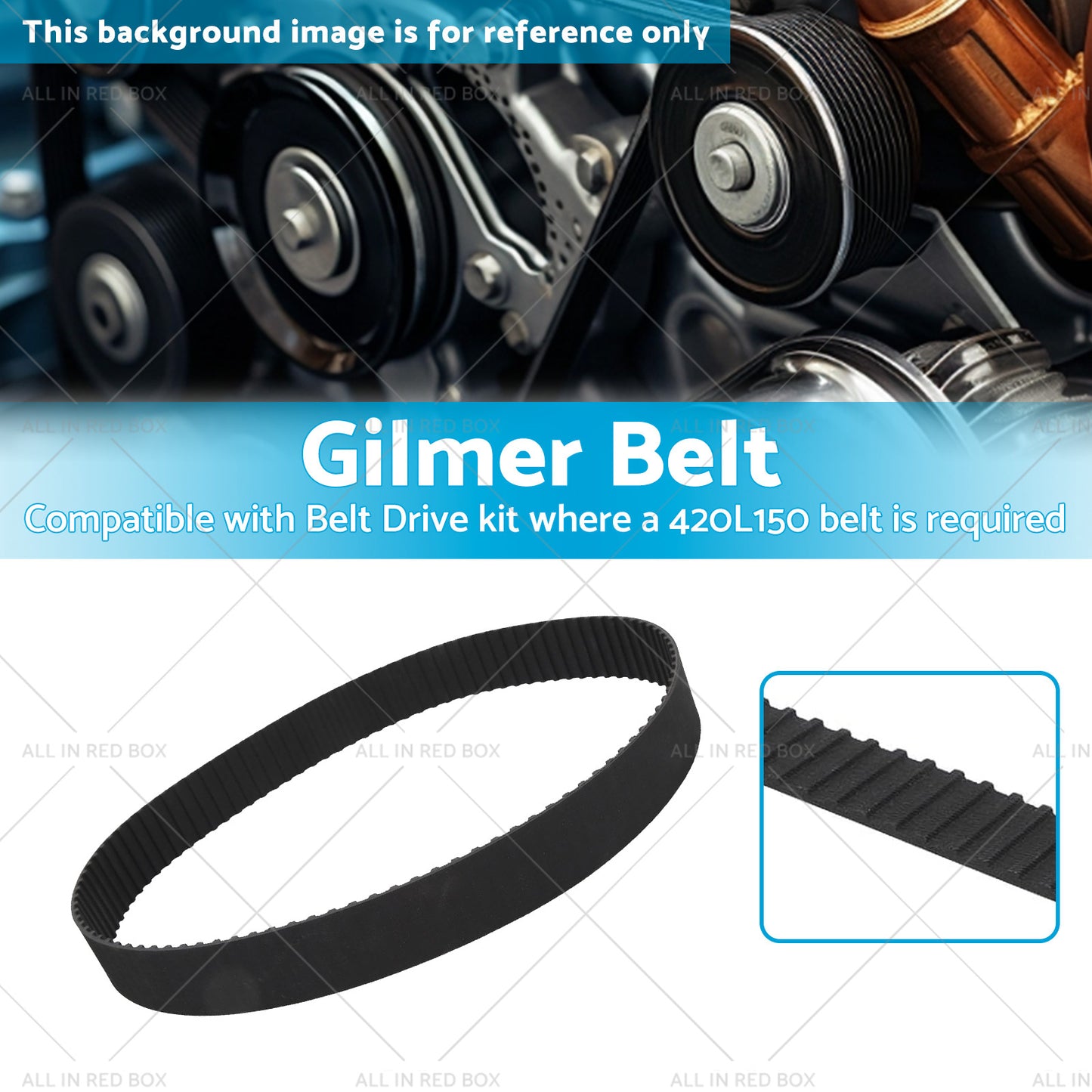 {{ Heavy Duty Gilmer Belt Nylon Reinforced, 420L150 42inch x 15mm Accessories }} - Buy Car Parts Online at {{ Kaka Auto Parts }}.