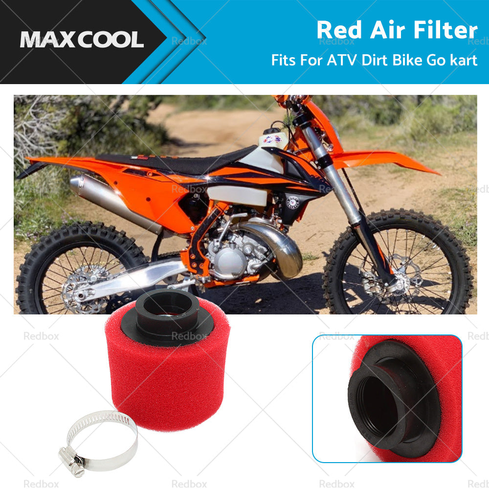 {{ RED 38mm Foam Pod Air Filter Cleaner For 125cc PIT PRO Quad Dirt Bike ATV Buggy }} - Buy Car Parts Online at {{ Kaka Auto Parts }}.