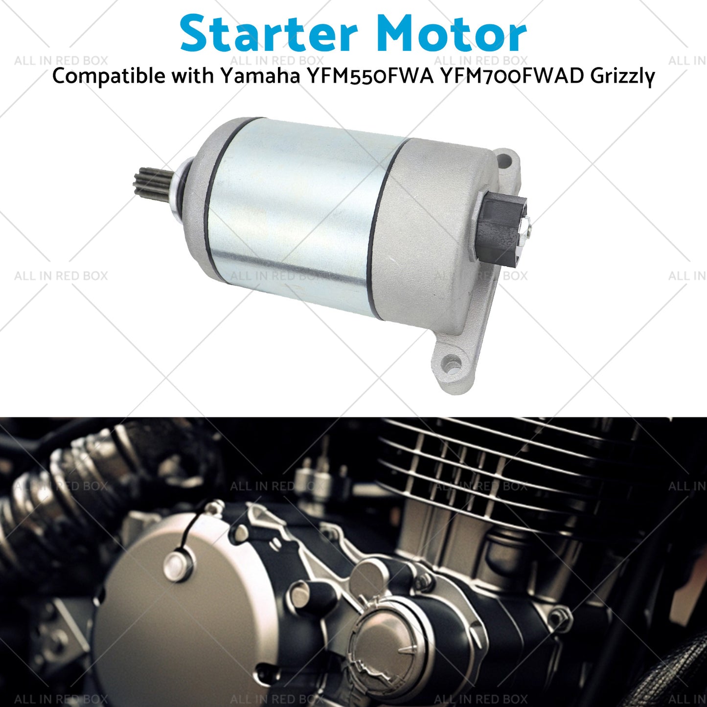 {{ Starter Motor Suitable Yamaha YFM550FWA Grizzly 550 09-15 YFM700 EPS-Hunter }} - Buy Car Parts Online at {{ Kaka Auto Parts }}.