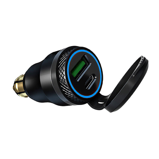 Dual USB Charger Hella DIN Type C Plug Socket Suitable For BMW Motorcycles / Ducati Motorcycles