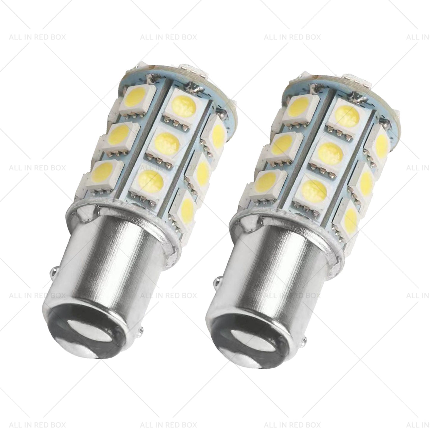 {{ 2x 12V BA15D LED White 27 SMD 5050 For Caravan Car Auto Indicator Signal Light }} - Buy Car Parts Online at {{ Kaka Auto Parts }}.