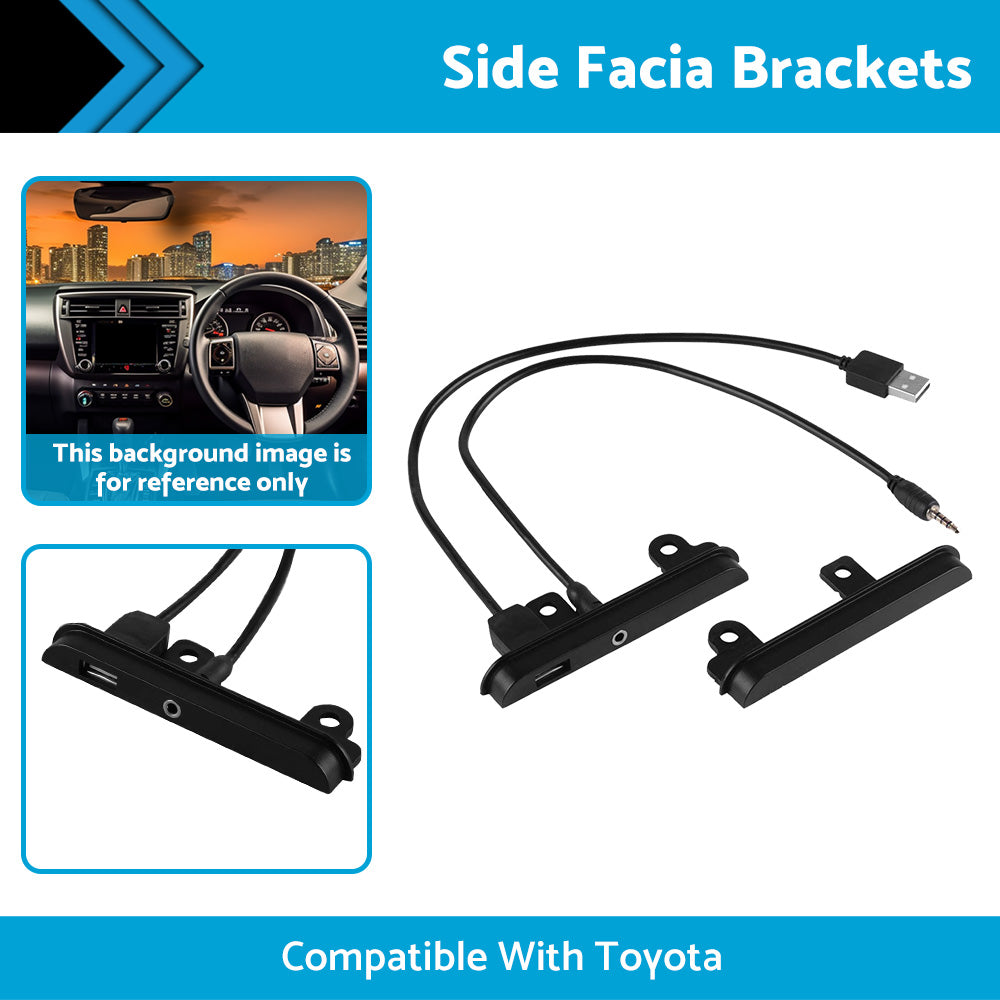 {{ 2 DIN Fascia Facia dash kit side trims BracketsUSB AUX port Suitable For Toyota }} - Buy Car Parts Online at {{ Kaka Auto Parts }}.