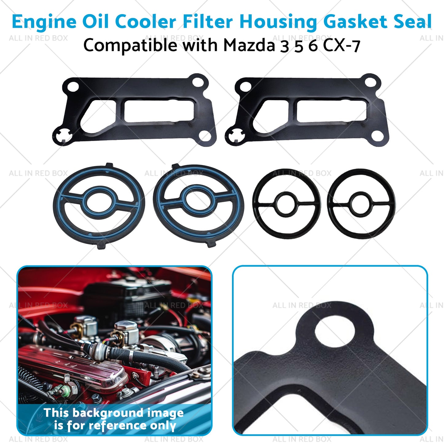 {{ Engine Oil Cooler Filter Housing Gasket Seal Suitable for 2007-2012 Mazda CX-7 }} - Buy Car Parts Online at {{ Kaka Auto Parts }}.