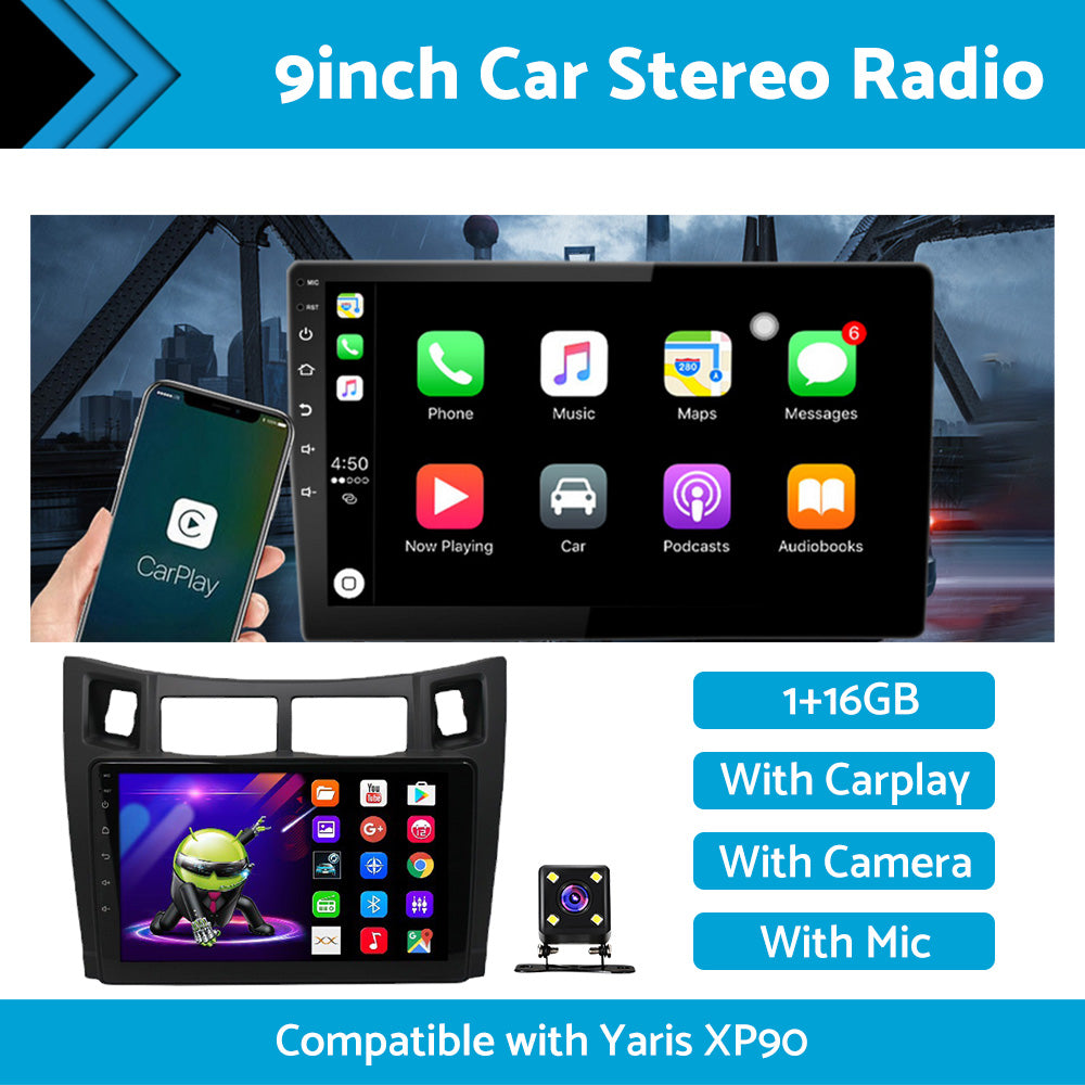 {{ Suitable For Toyota Yaris XP90 05-12 Android 11 Carplay Radio Head Unit GPS Navi }} - Buy Car Parts Online at {{ Kaka Auto Parts }}.