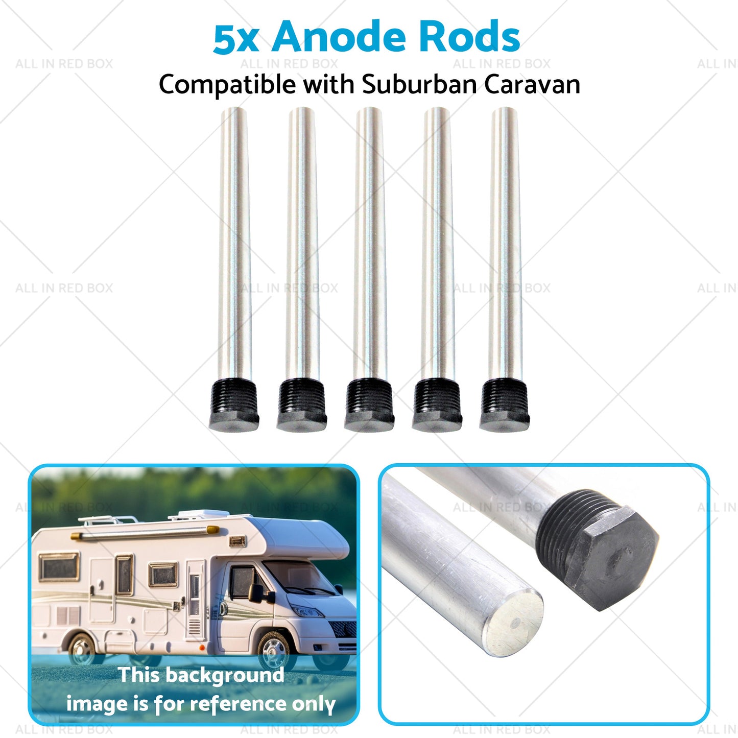 {{ 5x Anode Rods Suitable for Suburban Caravan Anodes SW6DEA Hot Water Service }} - Buy Car Parts Online at {{ Kaka Auto Parts }}.