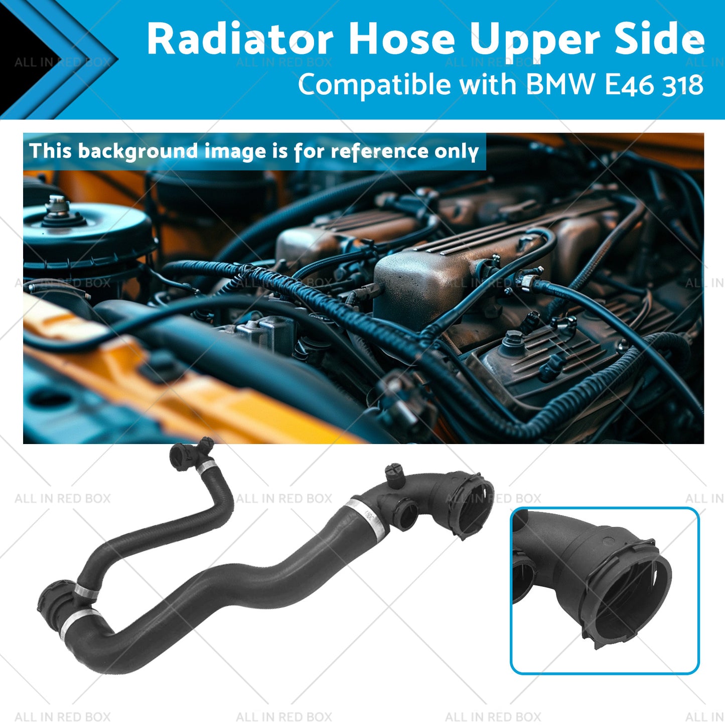{{ 17127520668 17127507748 Radiator Hose Upper Side Suitable for BMW E46 318 01-05 }} - Buy Car Parts Online at {{ Kaka Auto Parts }}.