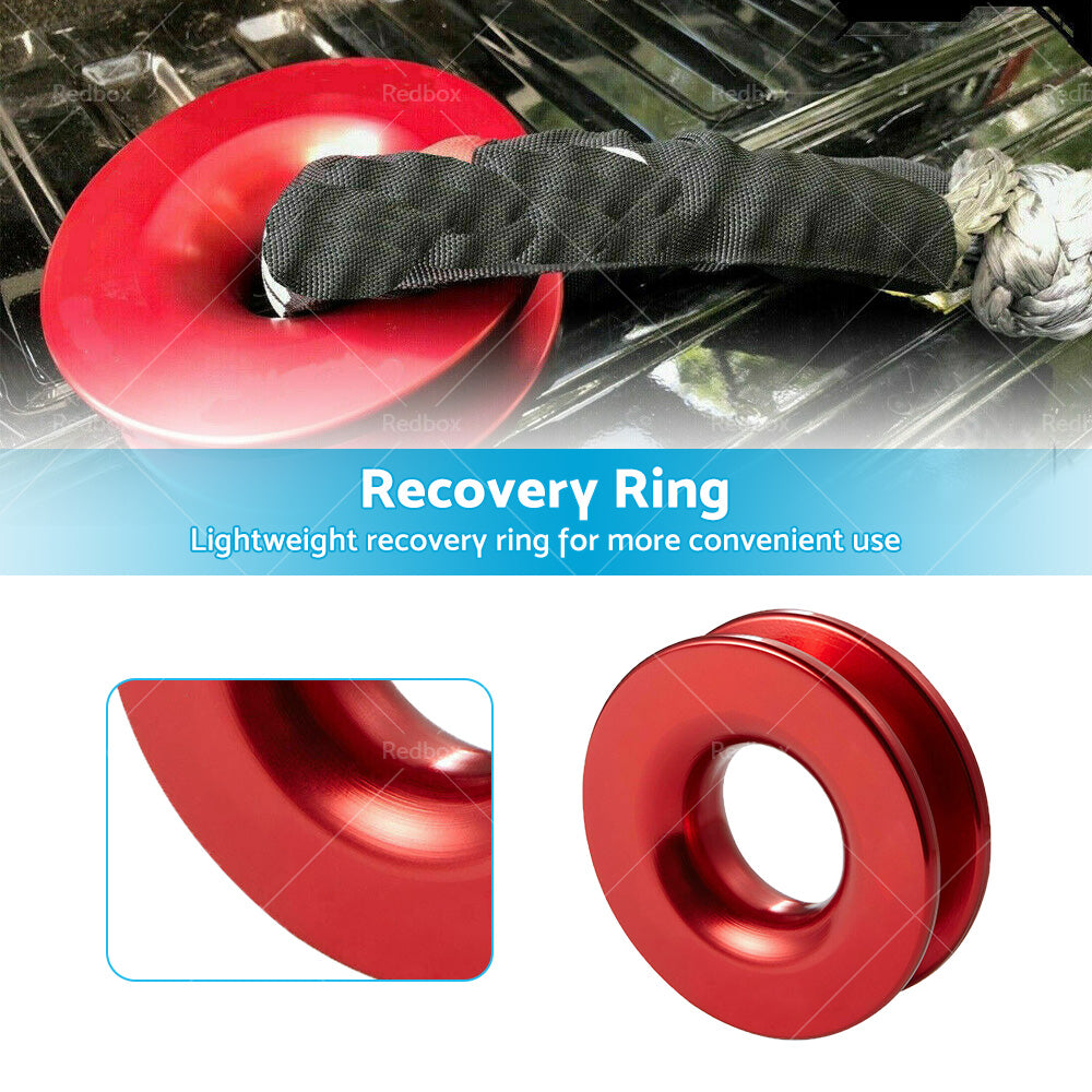 Recovery Ring Snatch Block Pulley with Soft Shackle Suitable For Winch Rope Off-Road 37479lbs