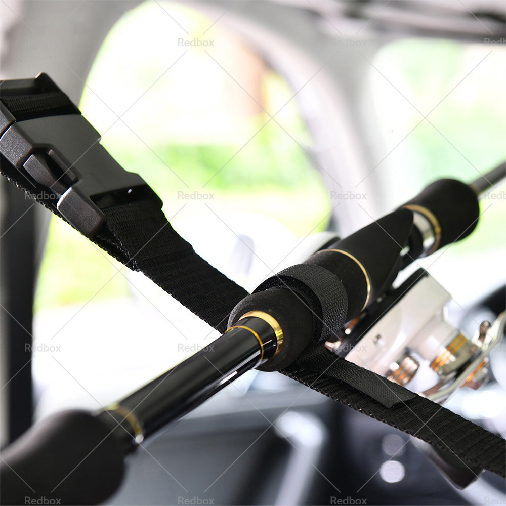 {{ 2pcs Car Fishing Rod Holder Mounted Storage Rack Vehicle Belt Strap Carrier }} - Buy Car Parts Online at {{ Kaka Auto Parts }}.
