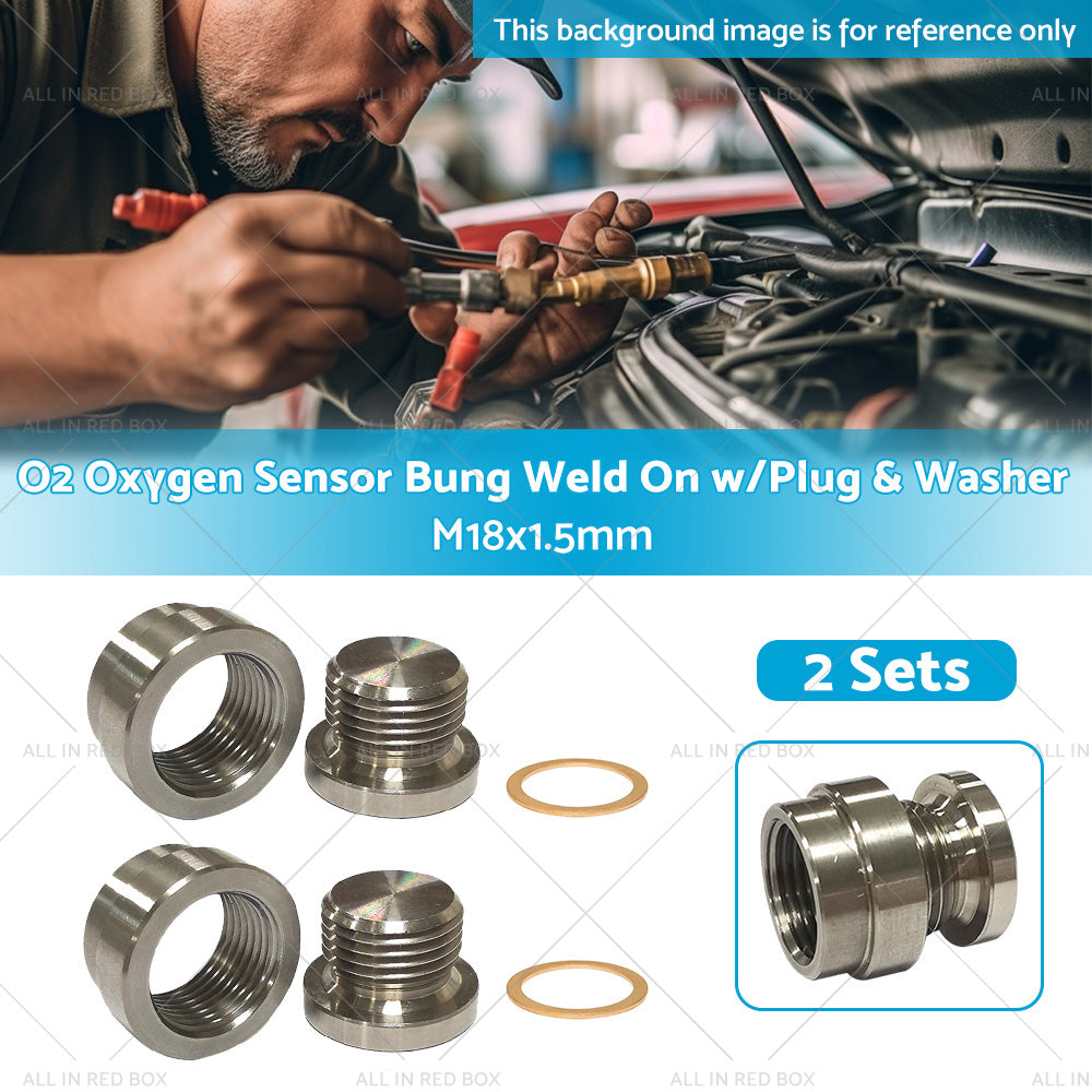 {{ 2 SETS O2 Oxygen Sensor Bung Weld On w or Plug and Washer M18x1. 5mm }} - Buy Car Parts Online at {{ Kaka Auto Parts }}.