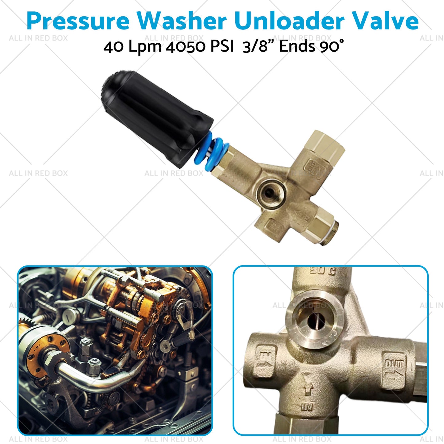 {{ 1PCS Pressure Washer Unloader Valve 40 Lpm 4050 PSI 3/8" Ends 90 degree }} - Buy Car Parts Online at {{ Kaka Auto Parts }}.