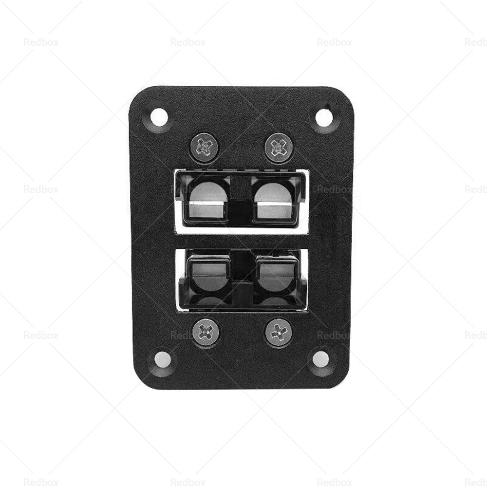 {{ DUAL TWIN Aluminum For Anderson Style Plug Flush Mount Plate Panel 50 Amp }} - Buy Car Parts Online at {{ Kaka Auto Parts }}.
