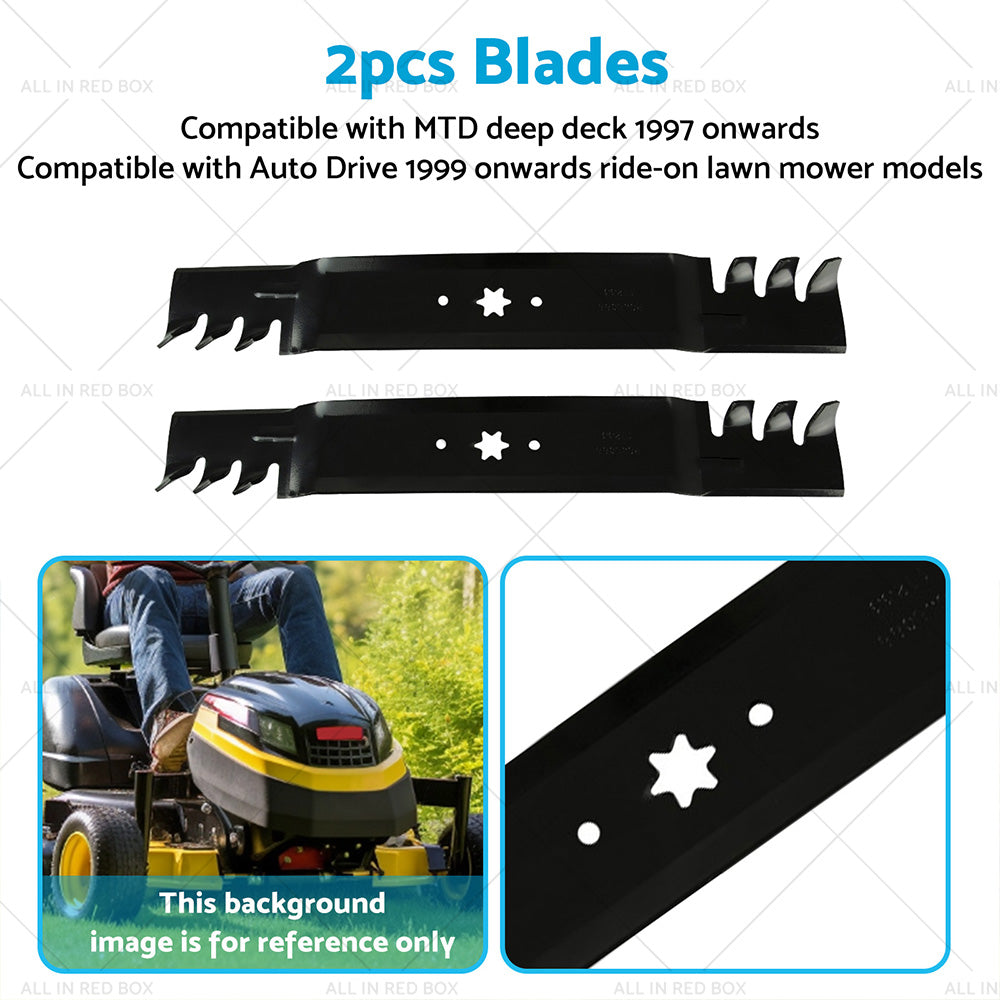 {{ 2x 42inch Blade Suitable for MTD and Cub Cadet ZTR RZT42 Gator Type Toothed Mulching }} - Buy Car Parts Online at {{ Kaka Auto Parts }}.