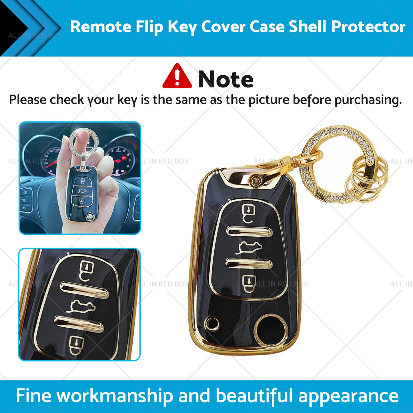 {{ Remote Flip Key Cover Case Shell Protector Suitable For Hyundai i30 ix35 }} - Buy Car Parts Online at {{ Kaka Auto Parts }}.