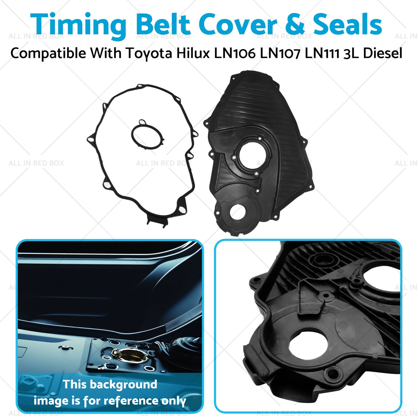 {{ Timing Belt Cover & Seals Suitable for Toyota Hilux LN106 LN107 LN111 3L Diesel }} - Buy Car Parts Online at {{ Kaka Auto Parts }}.