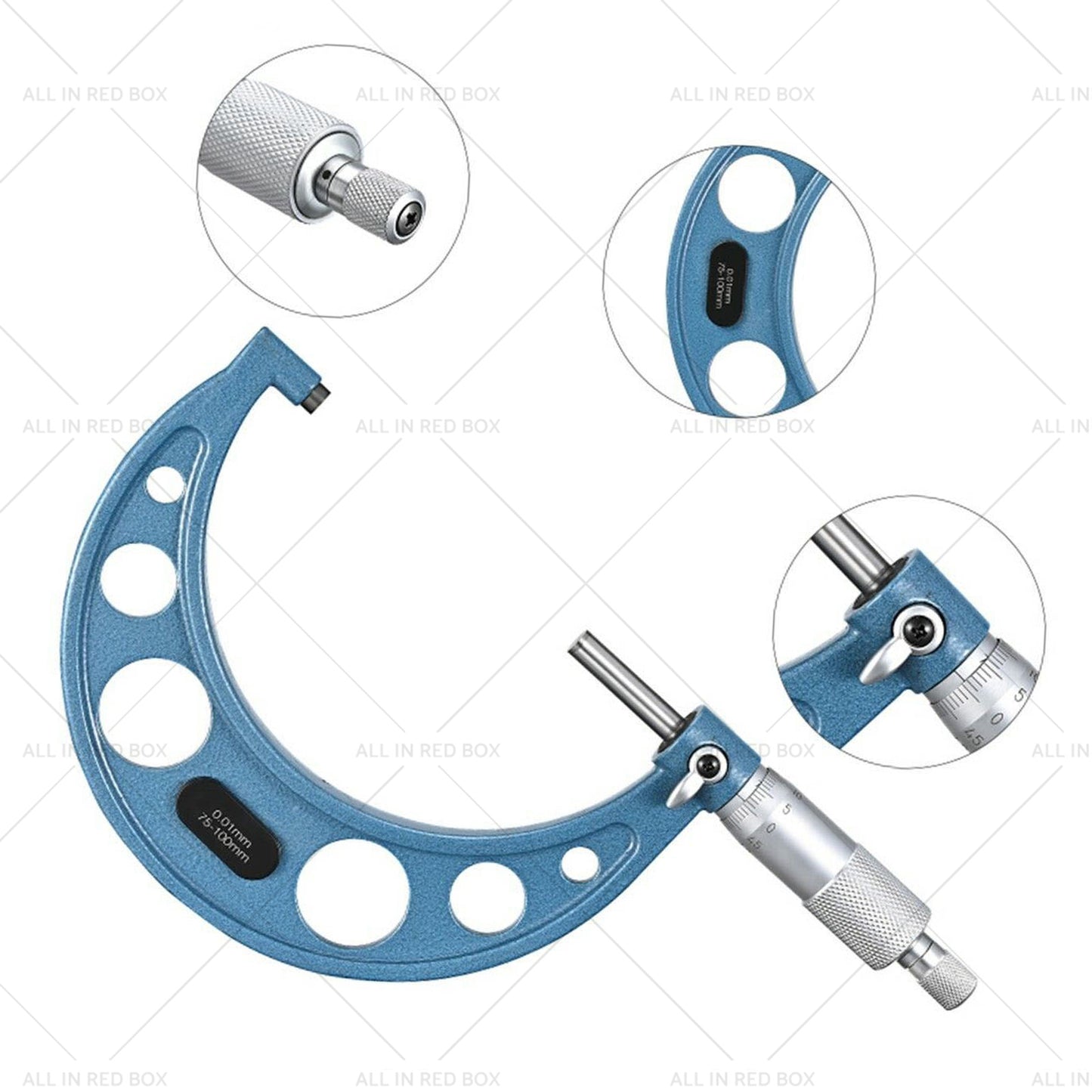 {{ 0-4in Outside Micrometer Set With Calibration Standards Wrench Accuracy Tool }} - Buy Car Parts Online at {{ Kaka Auto Parts }}.