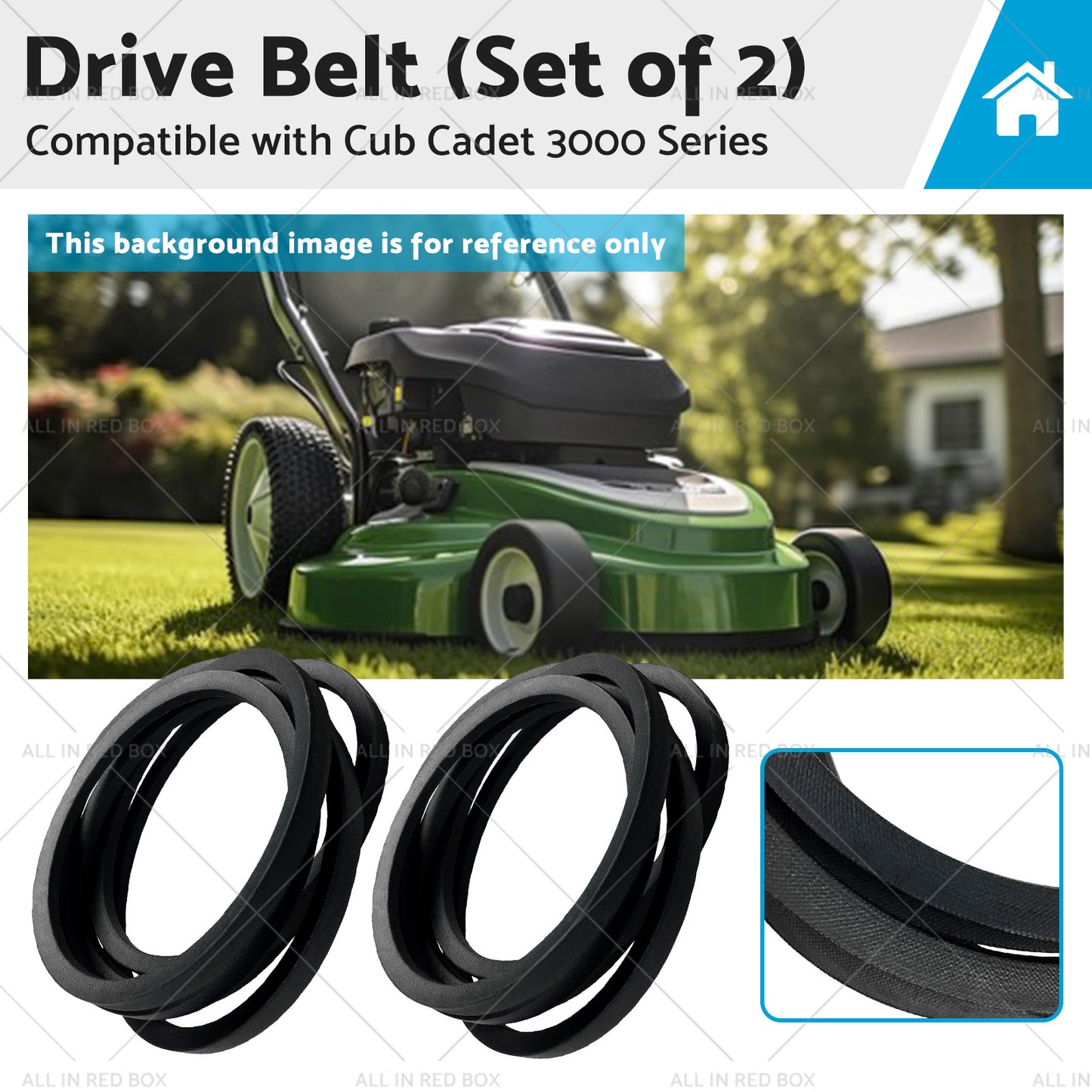 {{ 2x Belt Suitable for Cub Cadet 3000 series 7543084 7543084-A 754-3084 754-3084-A }} - Buy Car Parts Online at {{ Kaka Auto Parts }}.