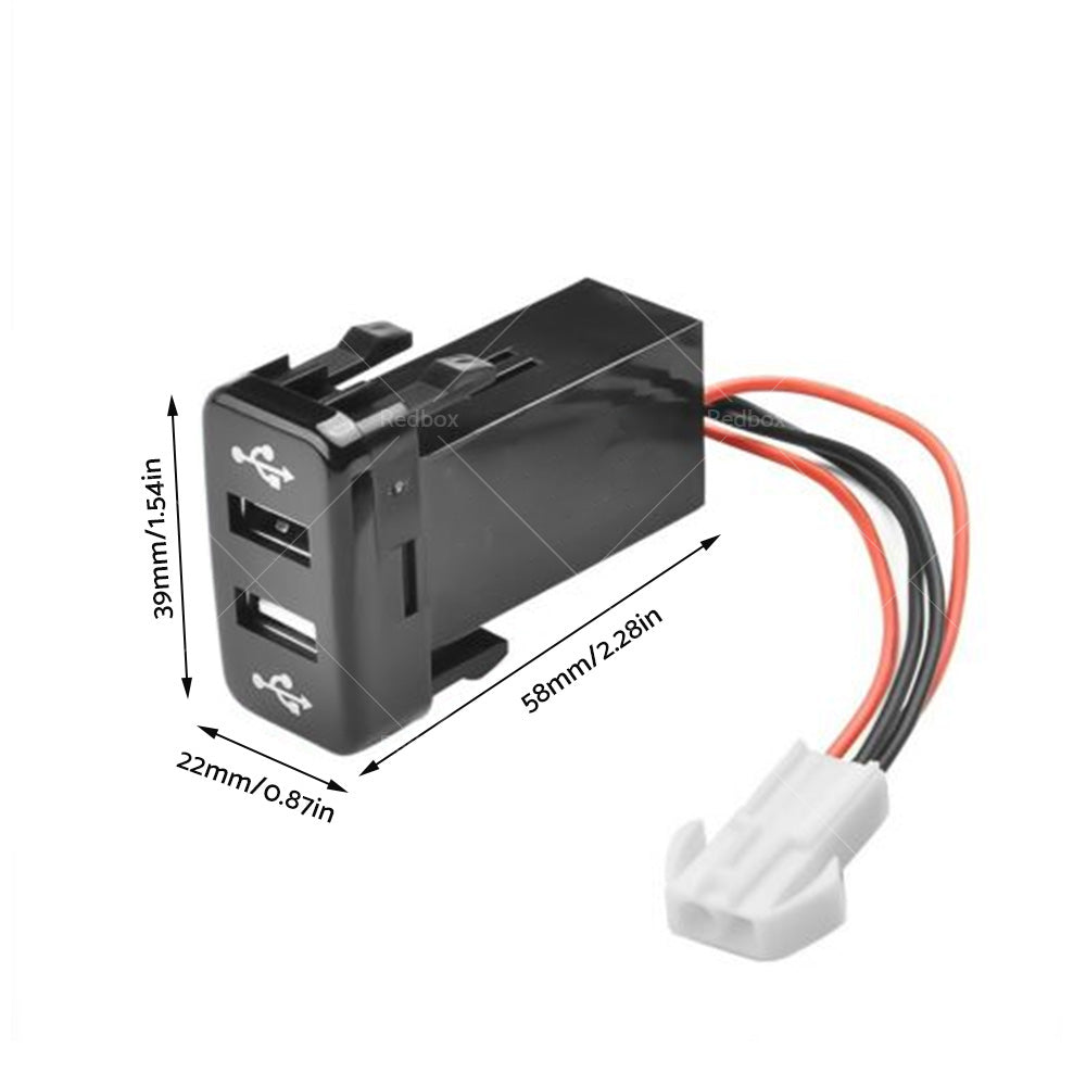 {{ Dual USB Socket Audio Charger Suitable For Toyota Hilux Prado Land Cruiser }} - Buy Car Parts Online at {{ Kaka Auto Parts }}.