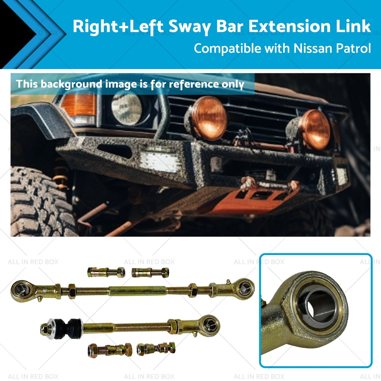 {{ Rear Right Left Sway Bar Extension Link for 2 inch -8 inch Suitable for Nissan Patrol GQ }} - Buy Car Parts Online at {{ Kaka Auto Parts }}.