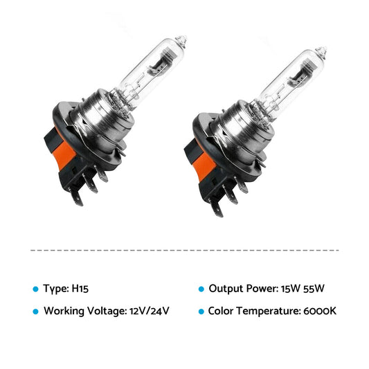H15 15W 55W Standard DRL Hi/Lo Beam Halogen Headlight Suitable For VW Golf 2004-2025 / Mercedes-Benz 2004-2025