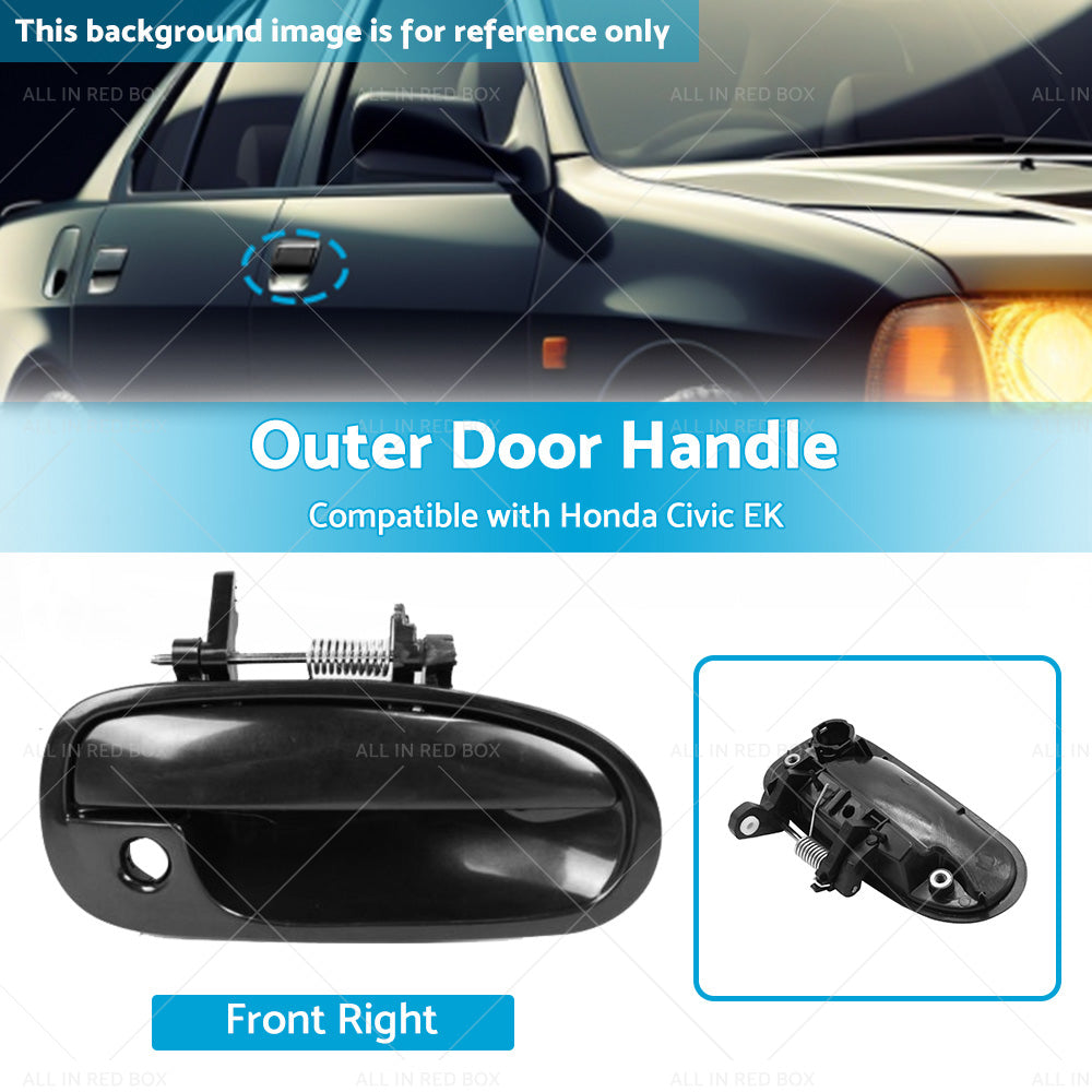 {{ Smooth Black Front Right Outer Door Handle Suitable for Honda Civic EK 1995-2000 }} - Buy Car Parts Online at {{ Kaka Auto Parts }}.