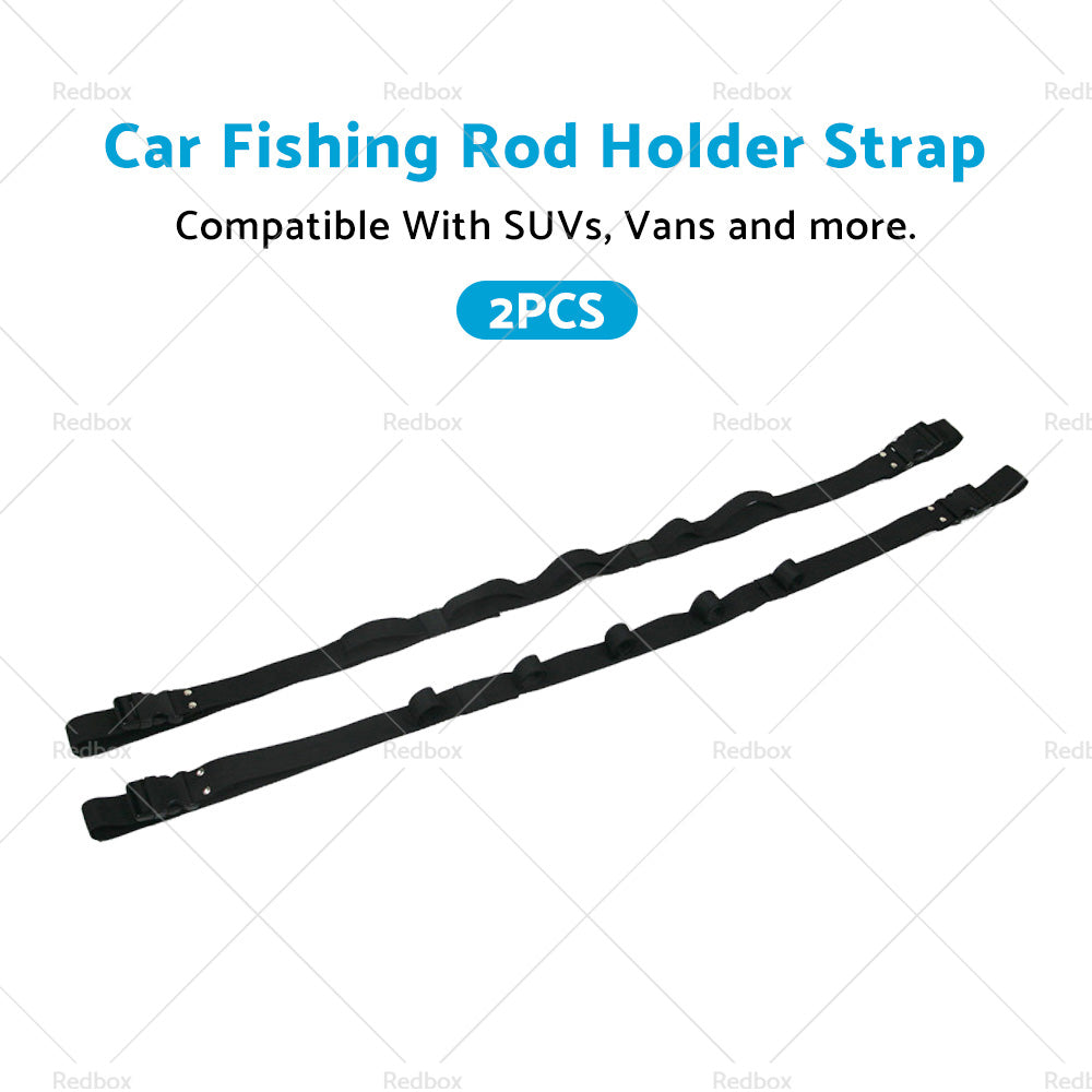 {{ 2pcs Car Fishing Rod Holder Mounted Storage Rack Vehicle Belt Strap Carrier }} - Buy Car Parts Online at {{ Kaka Auto Parts }}.