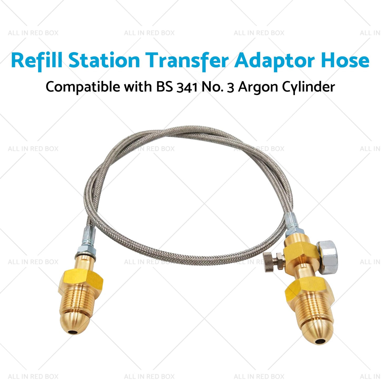 {{ Refill Station Transfer Adaptor Hose Suitable for BS 341 No. 3 Argon Cylinder }} - Buy Car Parts Online at {{ Kaka Auto Parts }}.