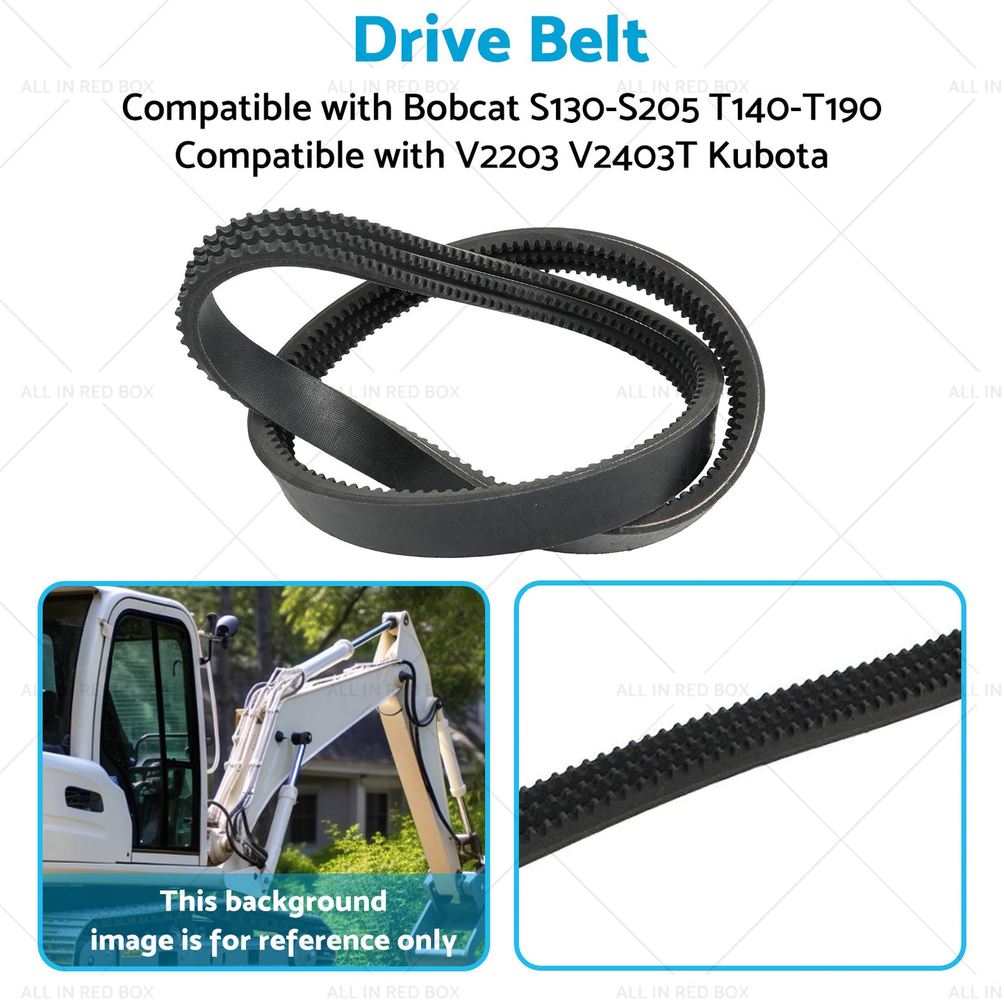 {{ Drive Belt Suitable for Bobcat S130-S205 T140-T190 V2203 V2403T Kubota 6736775 }} - Buy Car Parts Online at {{ Kaka Auto Parts }}.