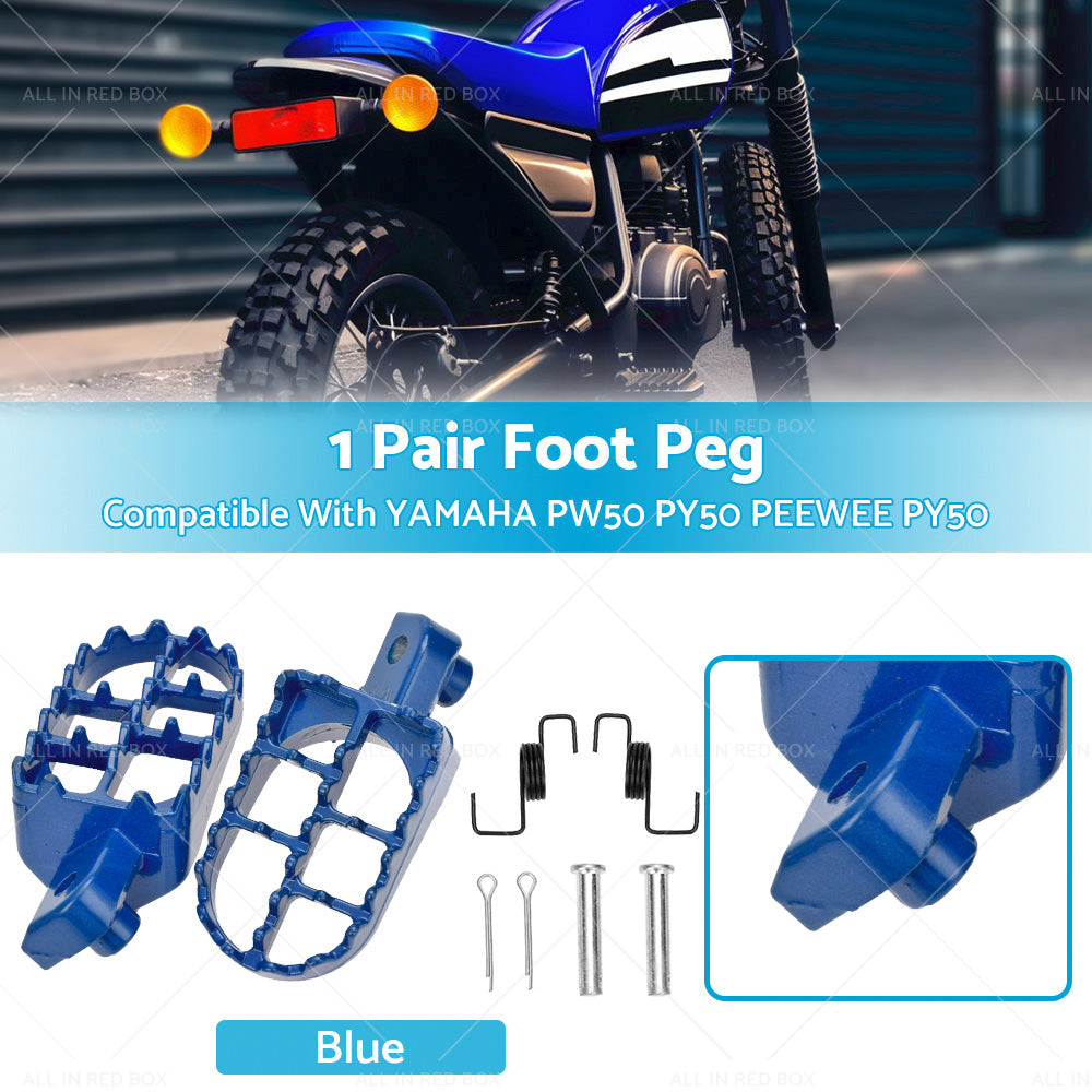 {{ Blue FOOT PEG FOOTREST ASSEMBLY FOOTPEG Suitable For YAMAHA PW50 PY50 PEEWEE }} - Buy Car Parts Online at {{ Kaka Auto Parts }}.