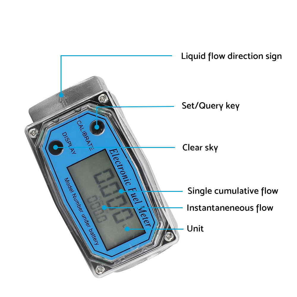 {{ 1/1.5/2 inch Turbine Digital Diesel Water Fuel Flow Meter Oval Gear Flow Gauge }} - Buy Car Parts Online at {{ Kaka Auto Parts }}.