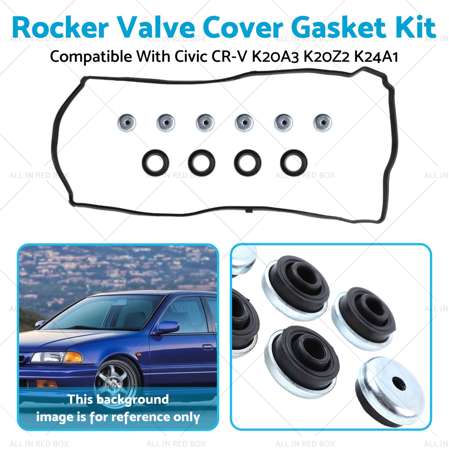 {{ Rocker Valve Cover Gasket Kit Silicone Suitable For Honda Integra DC5 K20A K20Z }} - Buy Car Parts Online at {{ Kaka Auto Parts }}.