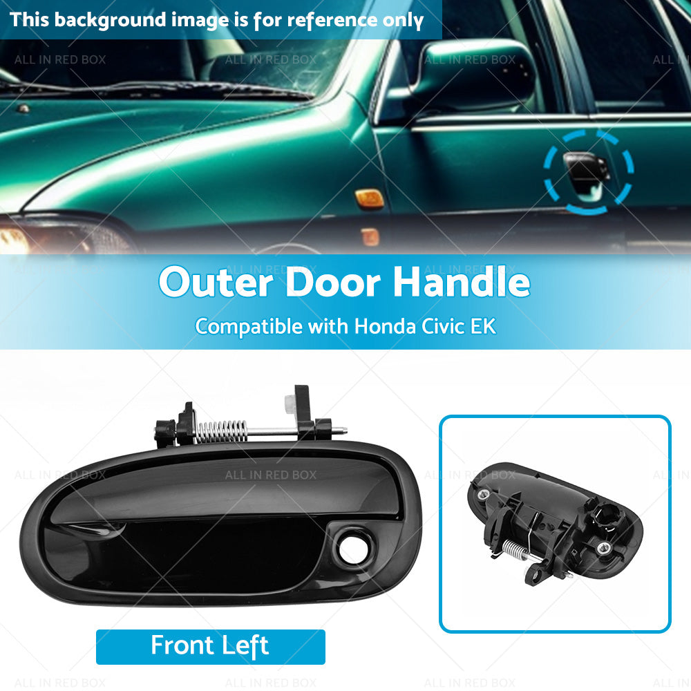 {{ Smooth Black Front Left Outer Door Handle Suitable For Honda Civic EK 1995-2000 }} - Buy Car Parts Online at {{ Kaka Auto Parts }}.