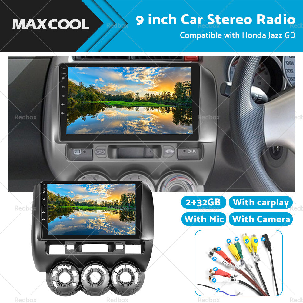 {{ 32GB Android11 GPS Navi Car Stereo Radio 9inch Head Unit Suitable For Honda Jazz GD }} - Buy Car Parts Online at {{ Kaka Auto Parts }}.
