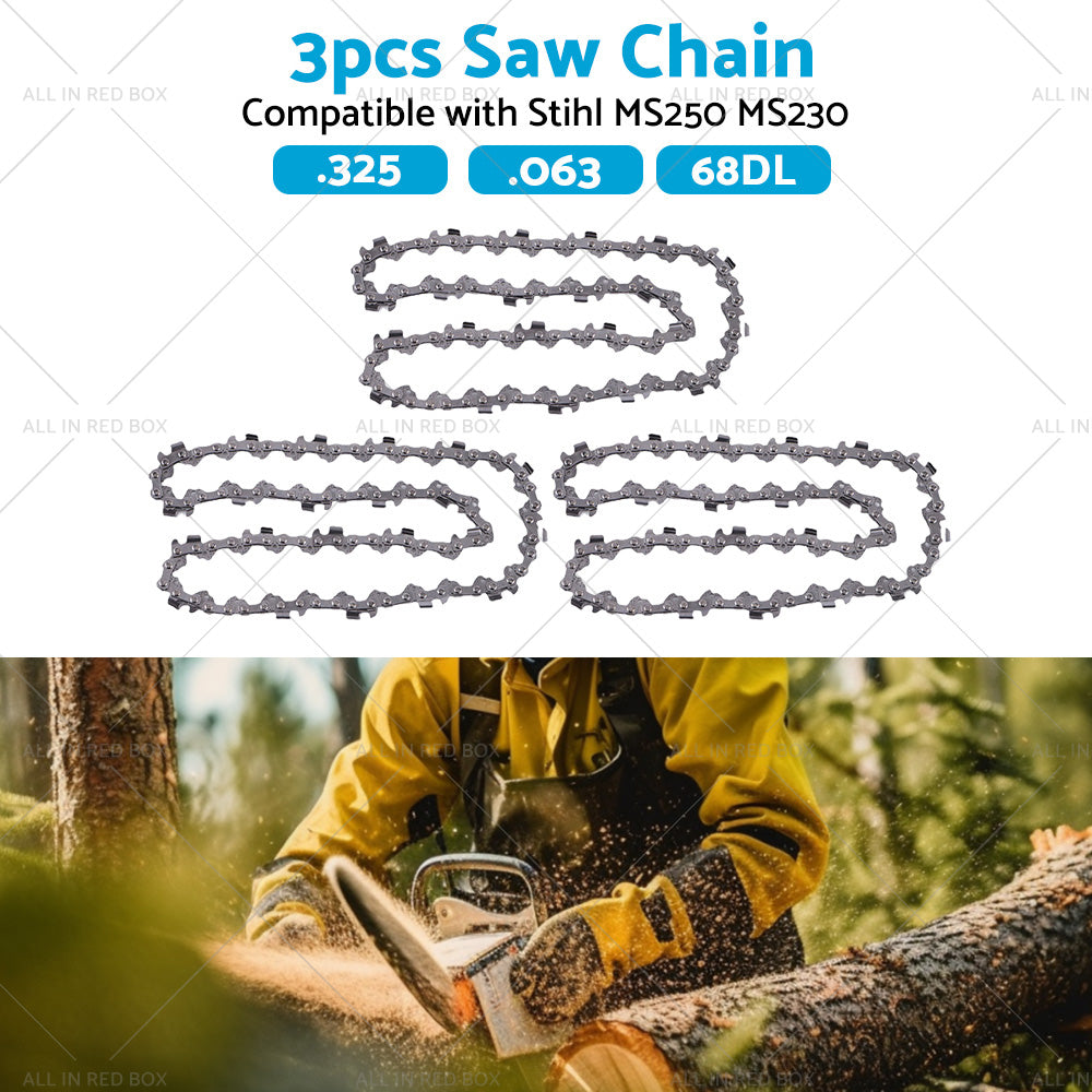 {{ 3PCS Chainsaw Chain. 325 063 68DL Suitable for Stihl 18inch MS250 MS251 MS230 MS231 }} - Buy Car Parts Online at {{ Kaka Auto Parts }}.