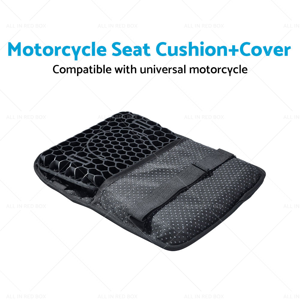 {{ Motorcycle Seat Cushion Comfort Gel Pillow Pad Cover Motorbike Pressure Relief }} - Buy Car Parts Online at {{ Kaka Auto Parts }}.