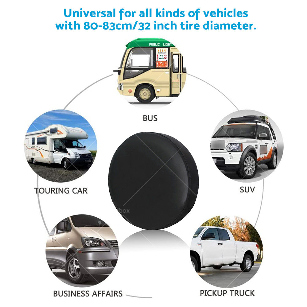 {{ 17 Inch Spare Wheel Cover Vinyl 4x4 Tire Covers for 80-83cm or 32 inch Tyre Diameter }} - Buy Car Parts Online at {{ Kaka Auto Parts }}.