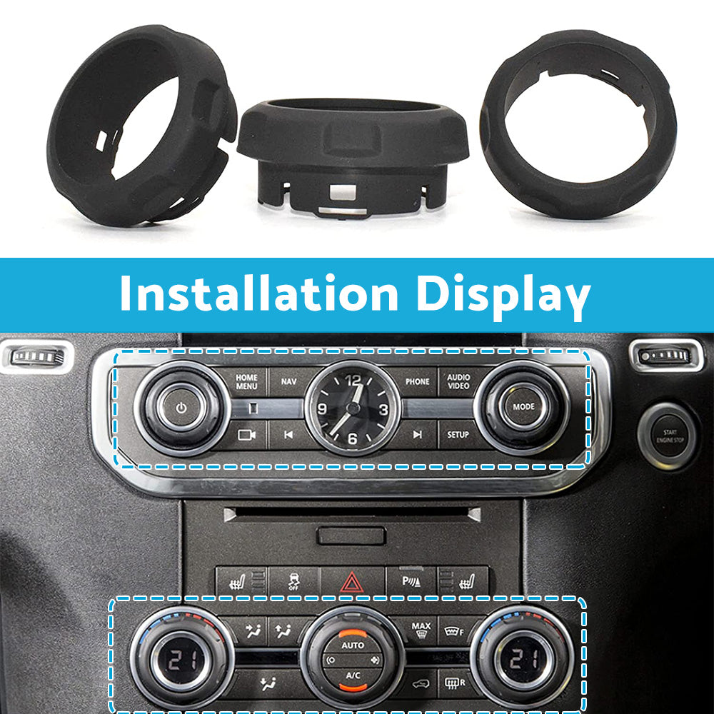3x AC Switch Knob Trim Suitable for Jaguar XF 2013 3.0L