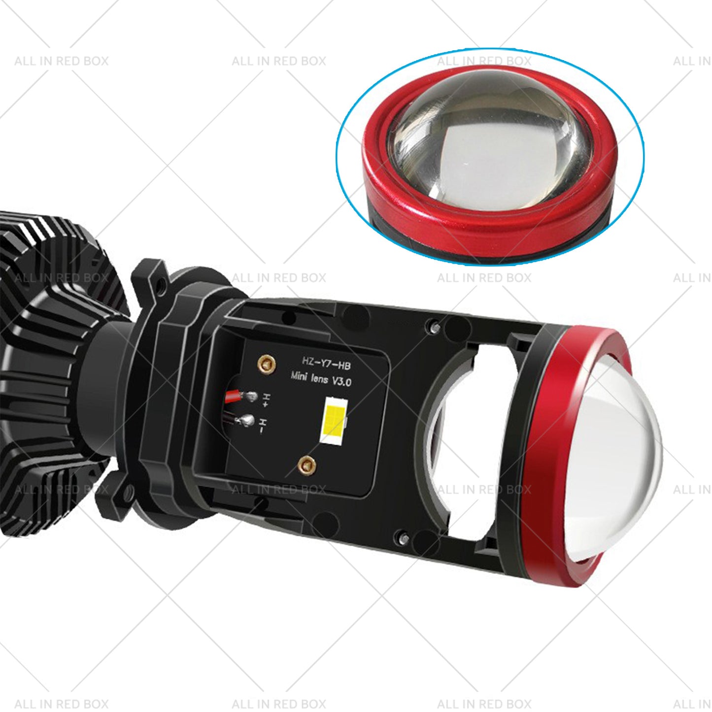 {{ 2x Led Car Lamps H4 Y7D Bi Led Mini Lenses 6000K }} - Buy Car Parts Online at {{ Kaka Auto Parts }}.