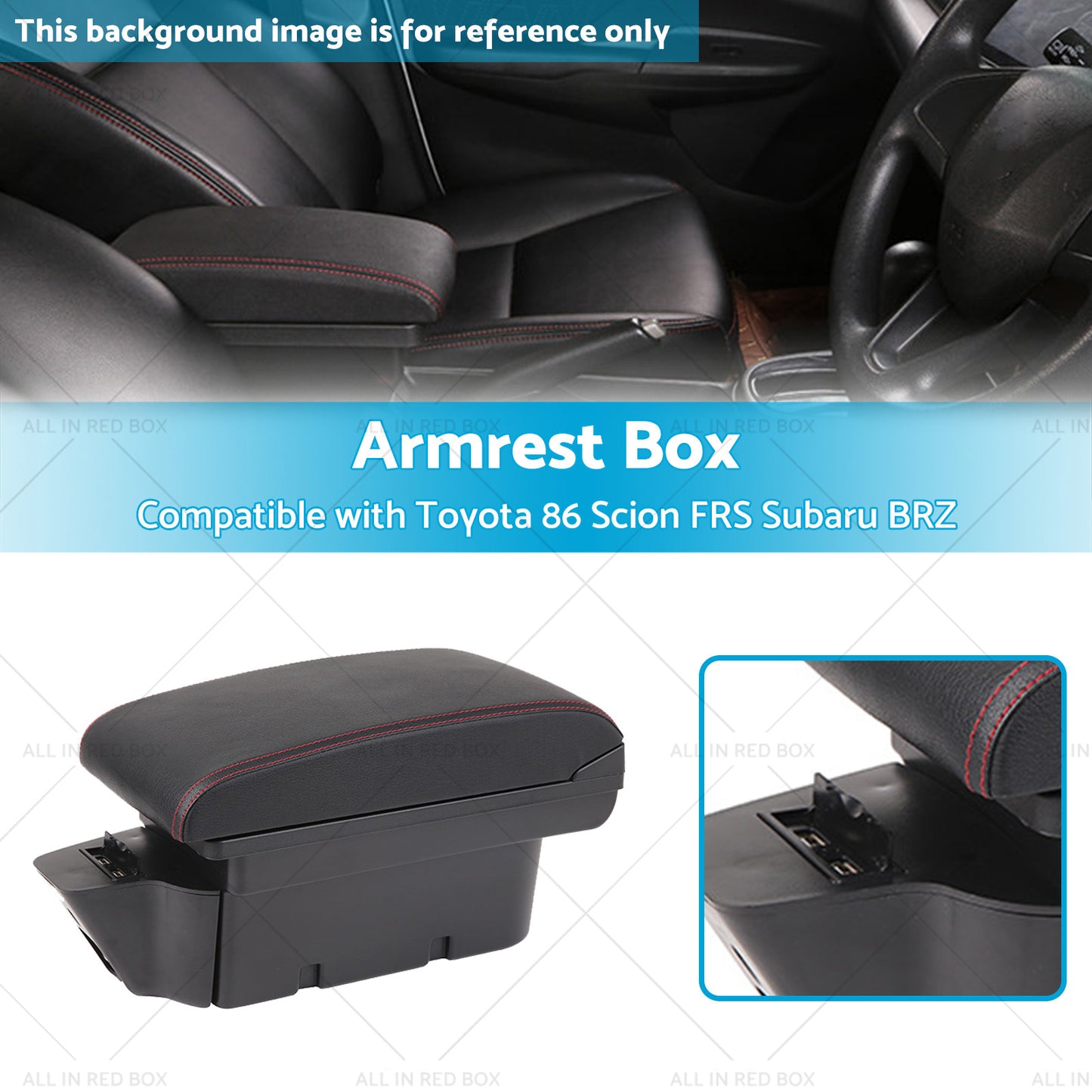 {{ Centre Console Armrest Storage Box Suitable For Toyota 86 Subaru BRZ }} - Buy Car Parts Online at {{ Kaka Auto Parts }}.