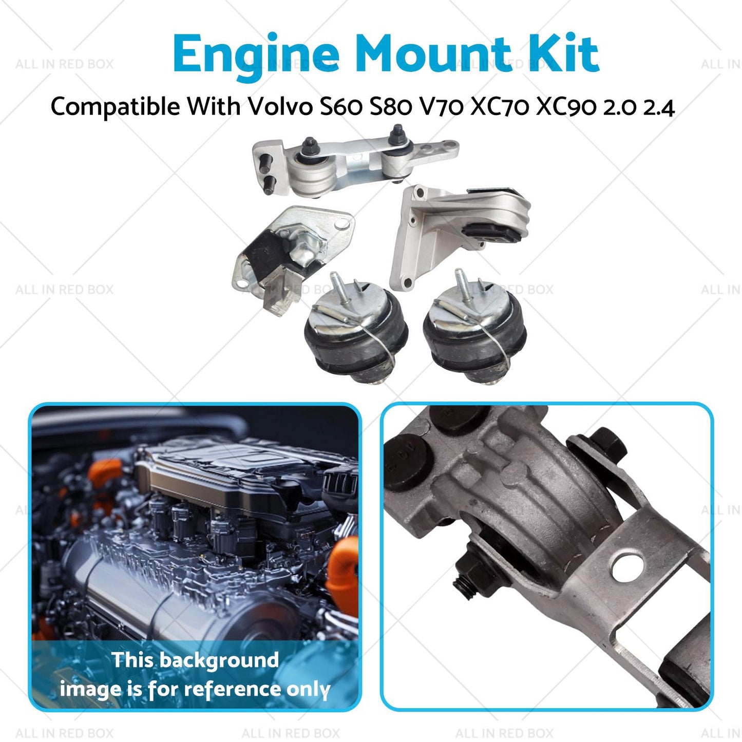 {{ Engine Mount Kit Suitable For Volvo S60 S80 V70 285 XC70 XC90 275 2.0 2.4 2.5 }} - Buy Car Parts Online at {{ Kaka Auto Parts }}.